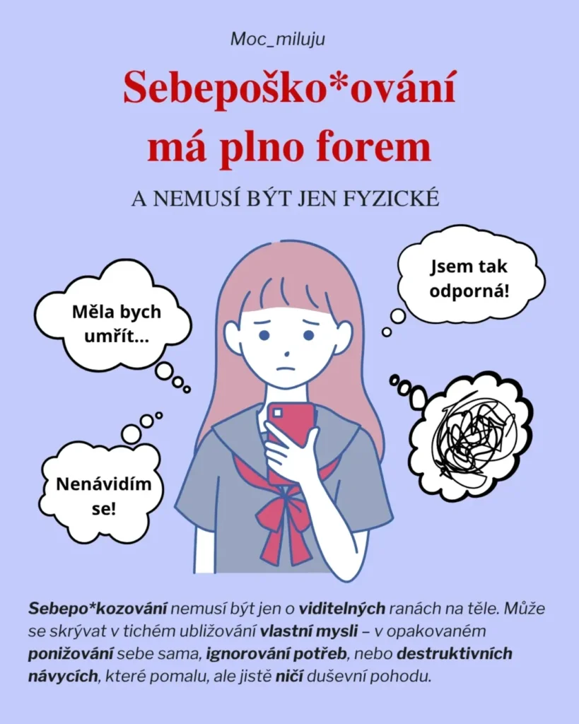 Náhled příspěvku Sebepoškozování má plno podob