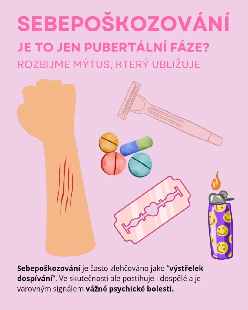 Náhled příspěvku Sebepoškozování – je to jen pubertální fáze?